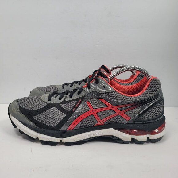 Asics IGS GT-2000 Men's Gray & Red Running Sneakers T500N US Size 10.5 - Picture 2 of 8